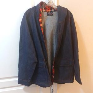 Valley. Co. Vintage Denim Jacket with Hoodie Size XXL